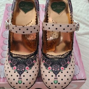 Hot Chocolate Doris Design Polka Dot Mary Jane Shoes